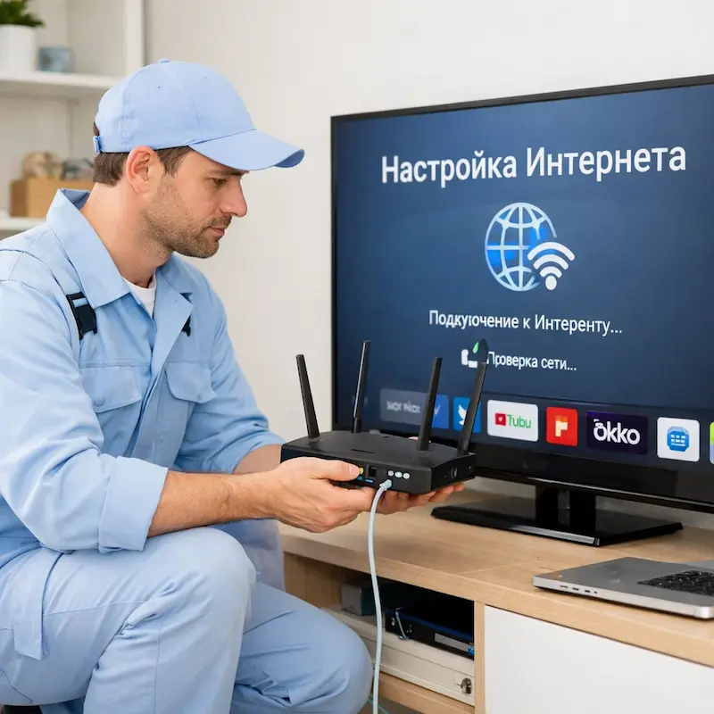 Настройка интернета на телевизоре в Одинцово