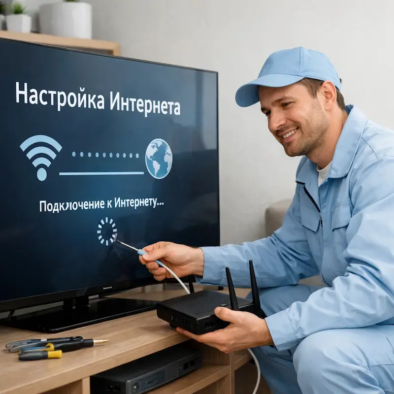 Настройка интернета на ТВ в Одинцово