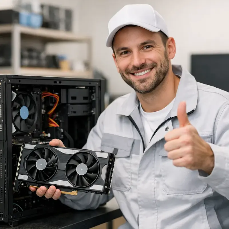 установка видеокарты на ПК в Одинцово